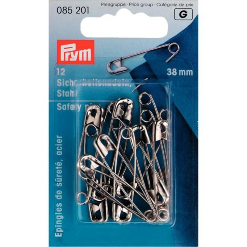 Prym Sicherheitsnadeln aus Stahl Nr. 2, silberfarben
