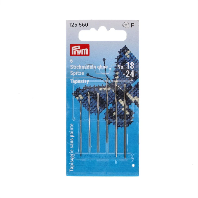 Prym Sticknadeln ohne Spitze, Stahl, Nr. 18–24