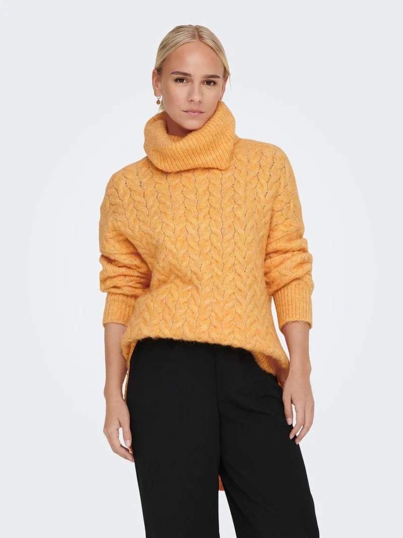 ONLTRUDY LIFE L/S LONG ROLLNECK KNT