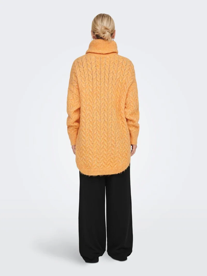 ONLTRUDY LIFE L/S LONG ROLLNECK KNT