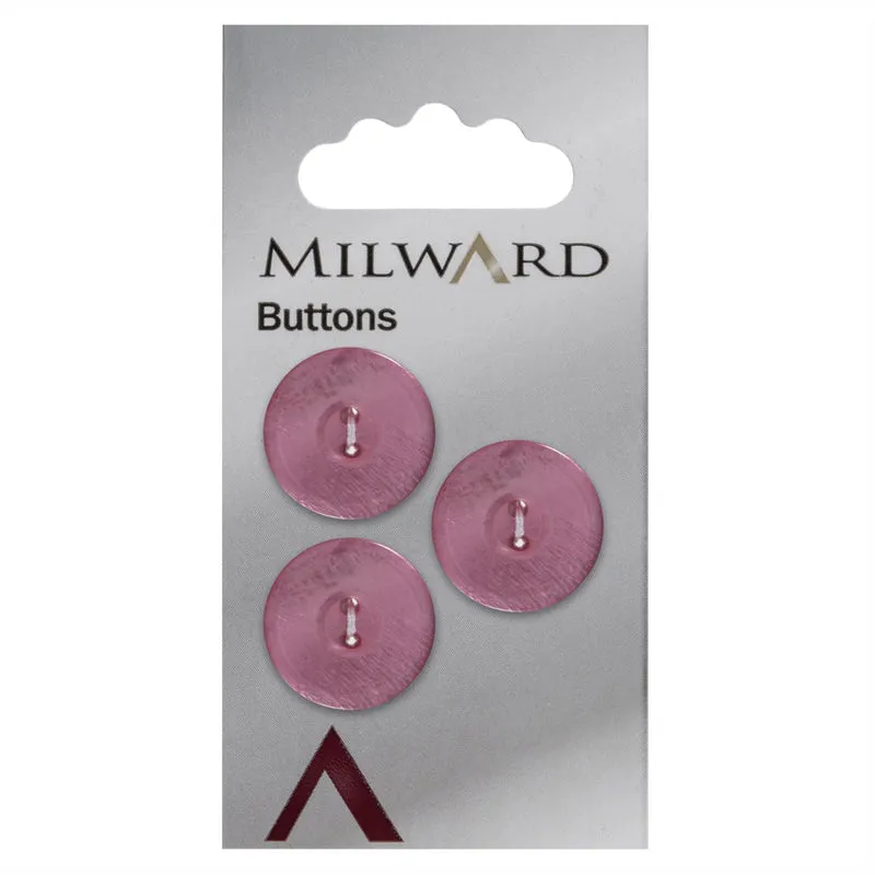 Milward Rosa Glänzender Knopf 17 mm (3 Stück)