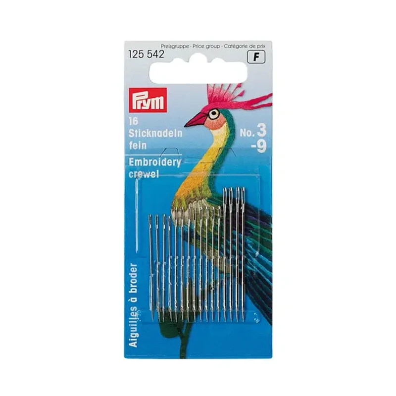 Prym-Crewel-Nadeln aus feinem Stahl Nr. 3–9