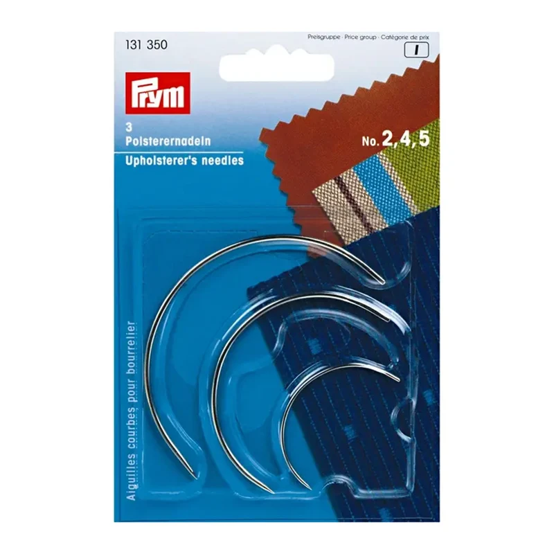 Prym Gebogene Polsternadeln Nr. 2-4-5 Silber