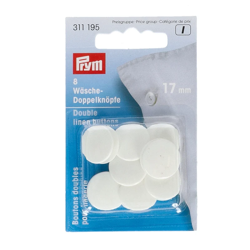 Prym Kissenknöpfe, weiß, 17 mm