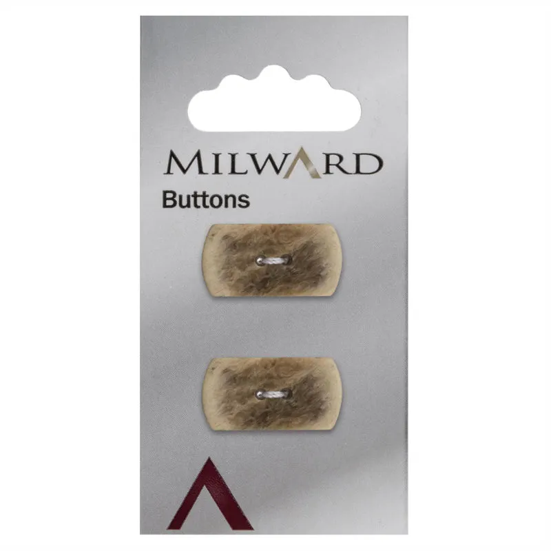 Milward Fantasieform-Knopf, beige, 22 mm (2 Stück)