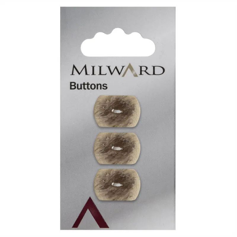 Milward Fantasieform-Knopf, beige, 17 mm (3 Stück)