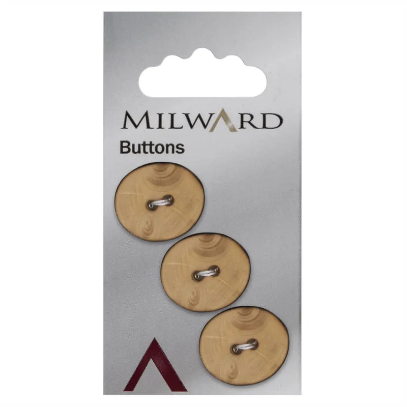 Milward Fantasieform-Knopf aus Holz, 18 mm (3 Stück)