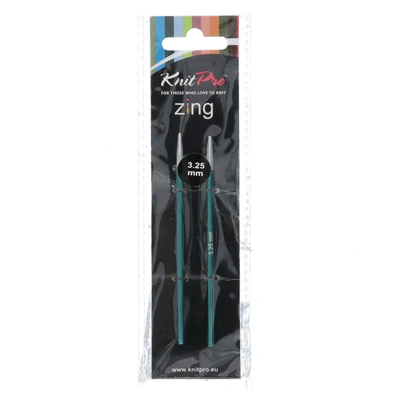 KnitPro Zing – kurze, austauschbare Rundstricknadeln, 3,25 mm