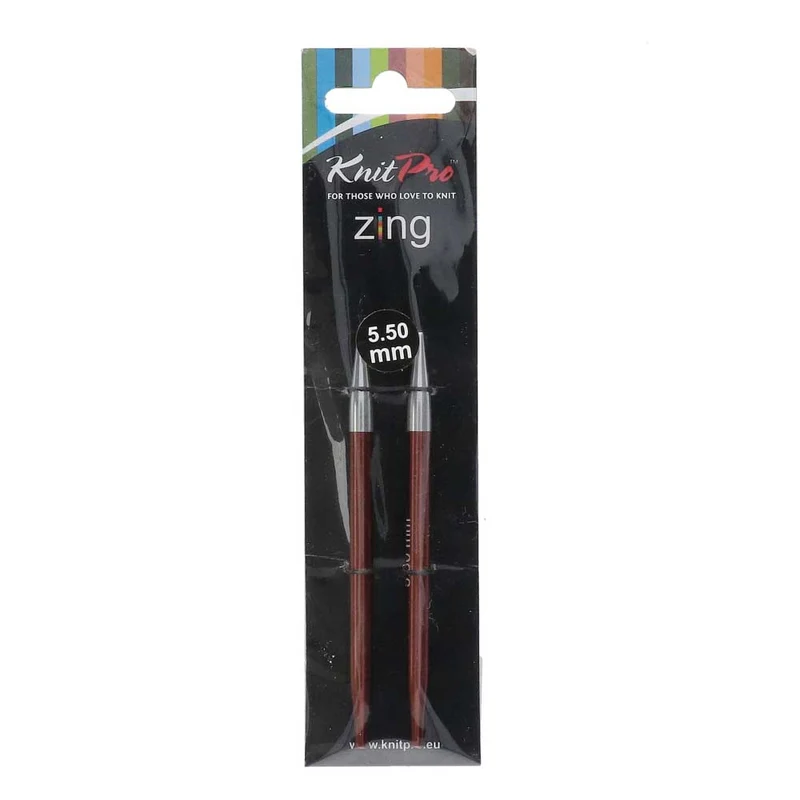 KnitPro Zing – kurze, austauschbare Rundstricknadeln, 5,50 mm