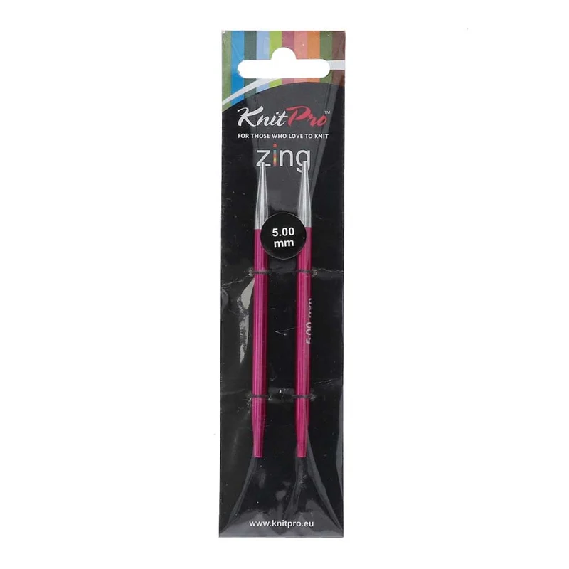 KnitPro Zing – kurze, austauschbare Rundstricknadeln, 5,00 mm