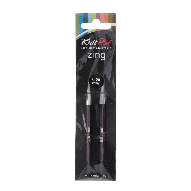KnitPro Zing – kurze, austauschbare Rundstricknadeln, 6,00 mm