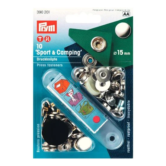 Prym Nahtlose Druckknöpfe Sport & Camping 15 mm 03 Silber