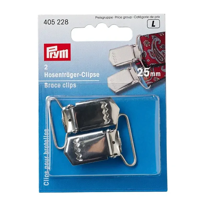 Prym Hosenträgerclips 25 mm Silber