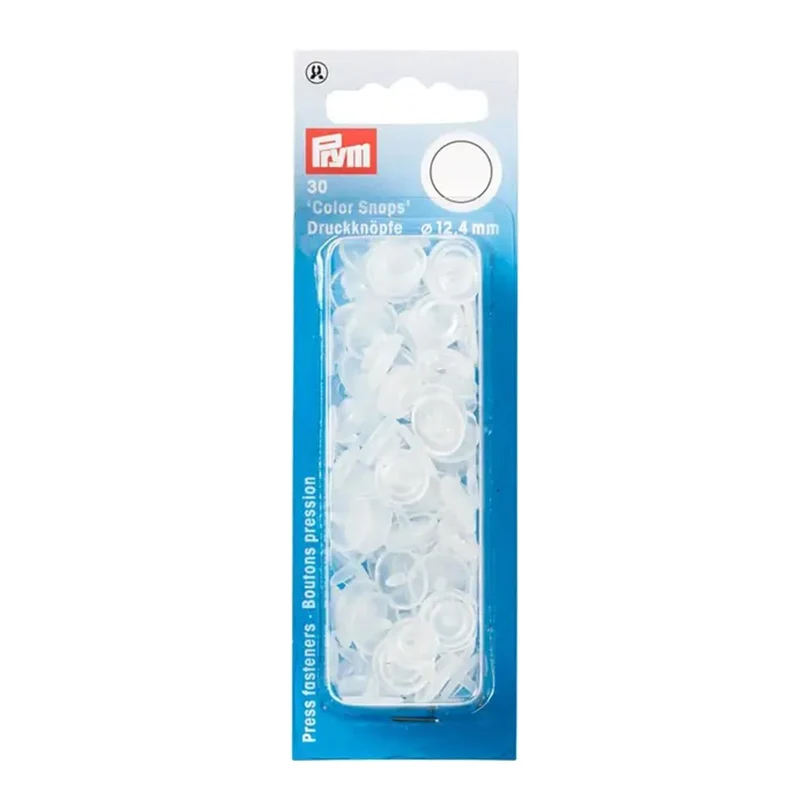 Prym Druckknöpfe ColorSnaps 12,4 mm, transparent, matt