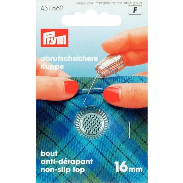 Prym Fingerhut, Zinkdruck, verchromt, Silber, 16 mm