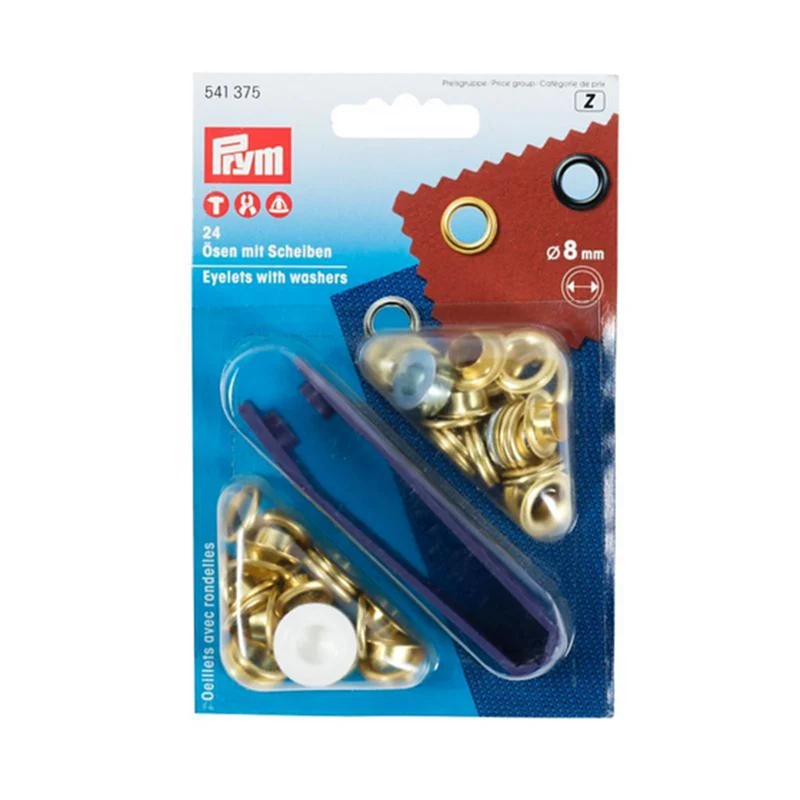 Prym Ringe mit Scheiben, Gold, 4 mm