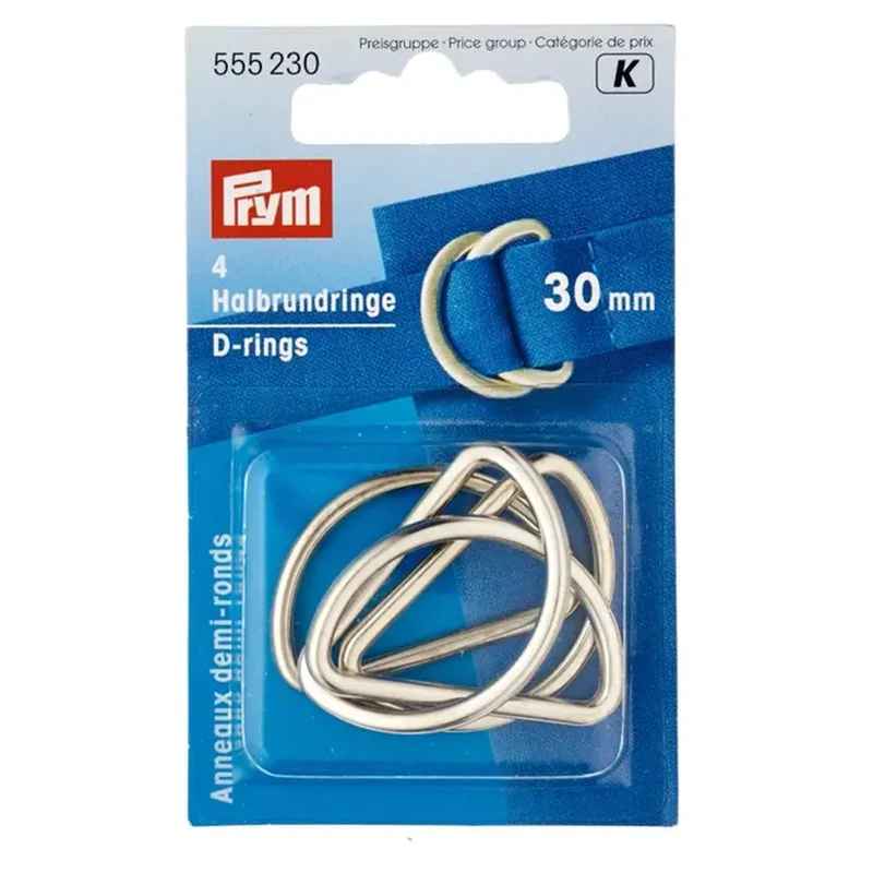 Prym D-Ringe, matt Silber, 30 mm