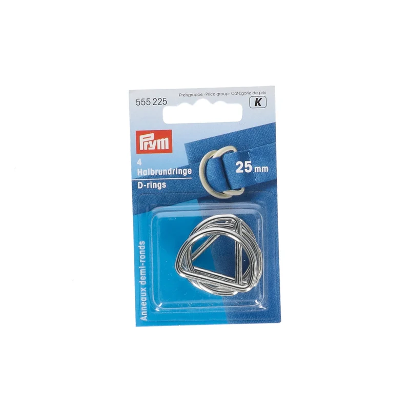 Prym D-Ringe, matt Silber, 25 mm