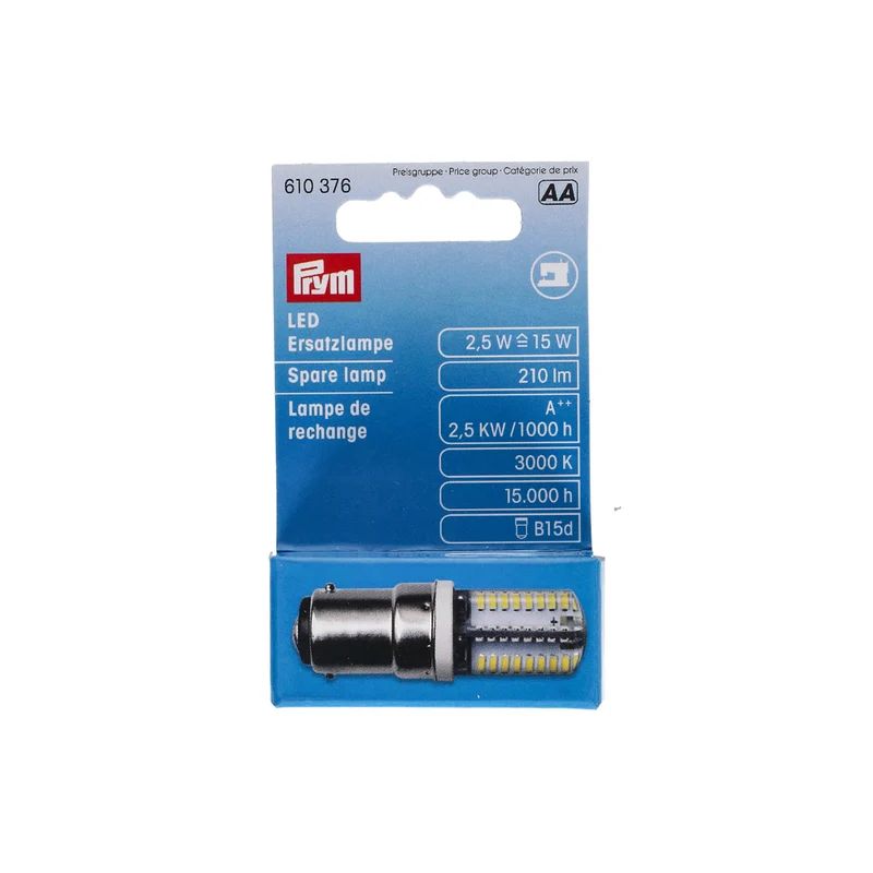 Prym LED-Ersatzlampe für Nähmaschine, 2,5 W, Bajonettfassung