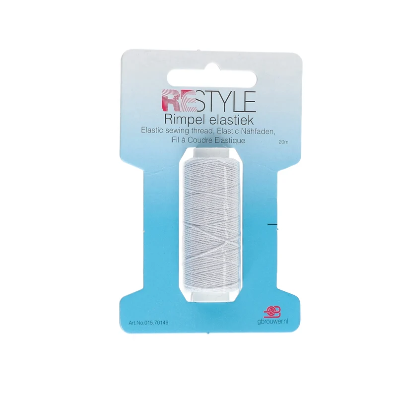 Restyle Faltengummiband 20 Meter 009 Weiß