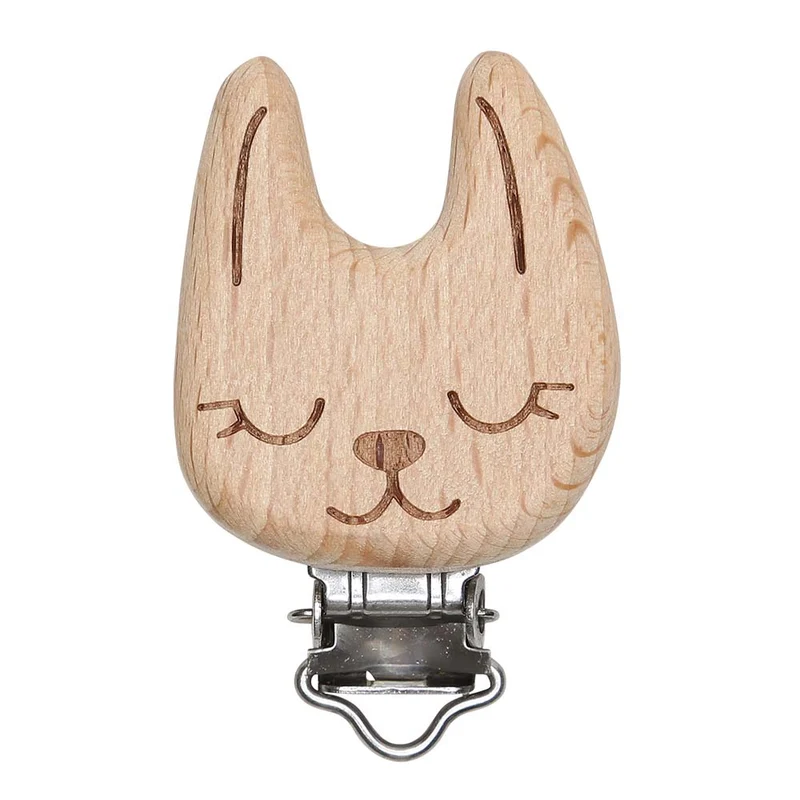 Go Handmade Schnullerhalter aus Holz „Kaninchen“