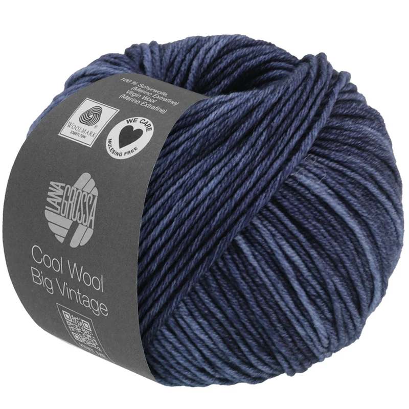 Lana Grossa Cool Wool Vintage Big 7166 Dunkelblau
