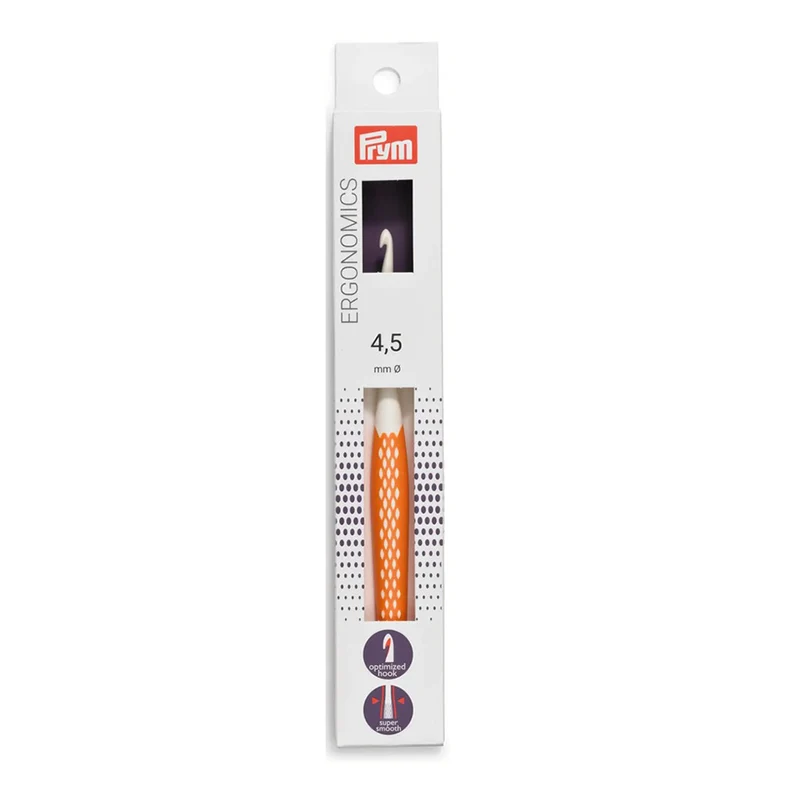 Prym Häkelnadel, ergonomisch, 16 cm, 4,5 mm, orange