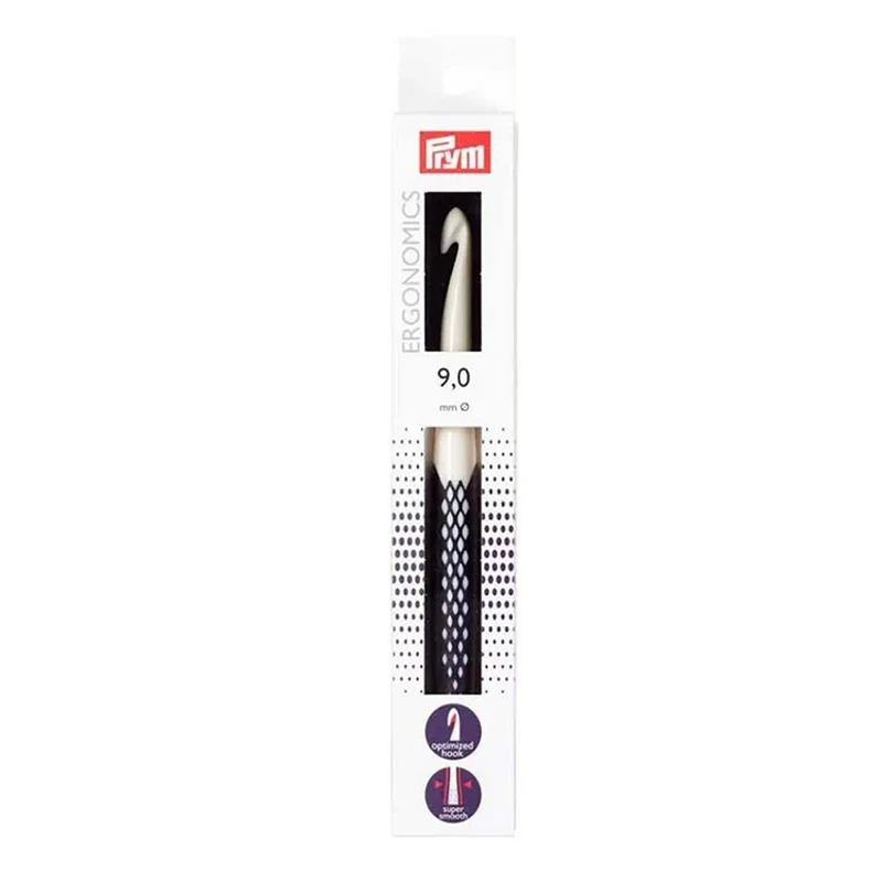 Prym Häkelnadel, ergonomisch, 18 cm, 9,00 mm, Azurblau