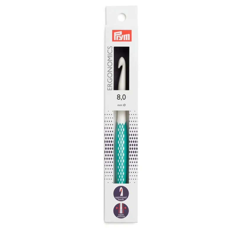 Prym Häkelnadel, ergonomisch, 17 cm, 8,00 mm, Mint