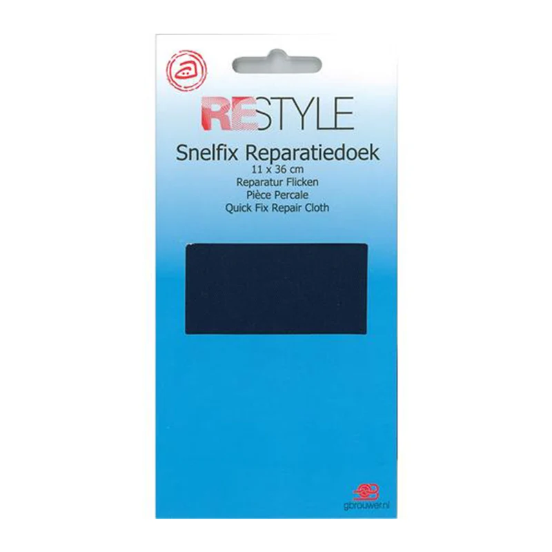 Restyle Snelfix Reparaturflicken 11 cm x 36 cm, zum Aufbügeln, 210 Denim-Blau