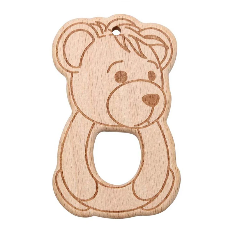 Go Handmade Holz-Beißtier Teddybär Bär