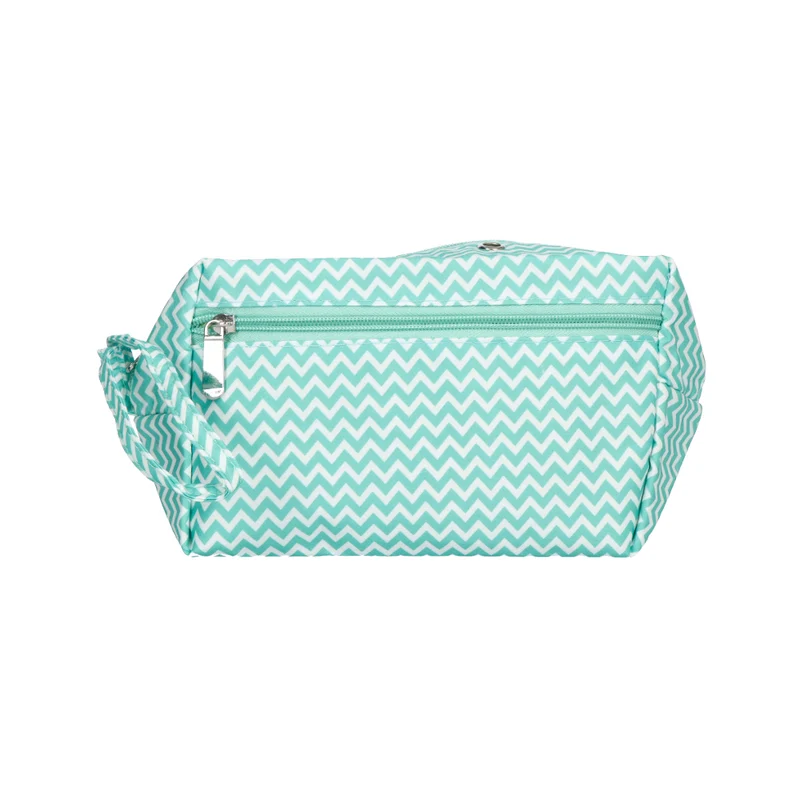 Wollplatz Häkel-Tasche, klein, weiß/mintfarbenes Muster, 21 x 12 x 13 cm