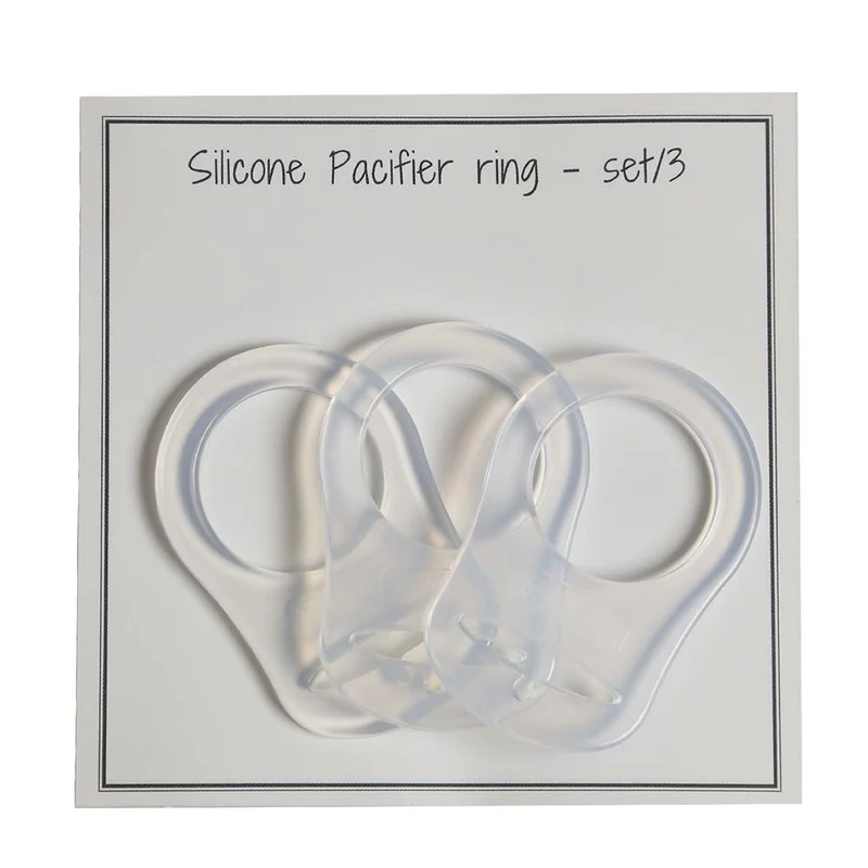 Go Handmade Silikon-Schnullerringe 14, transparent