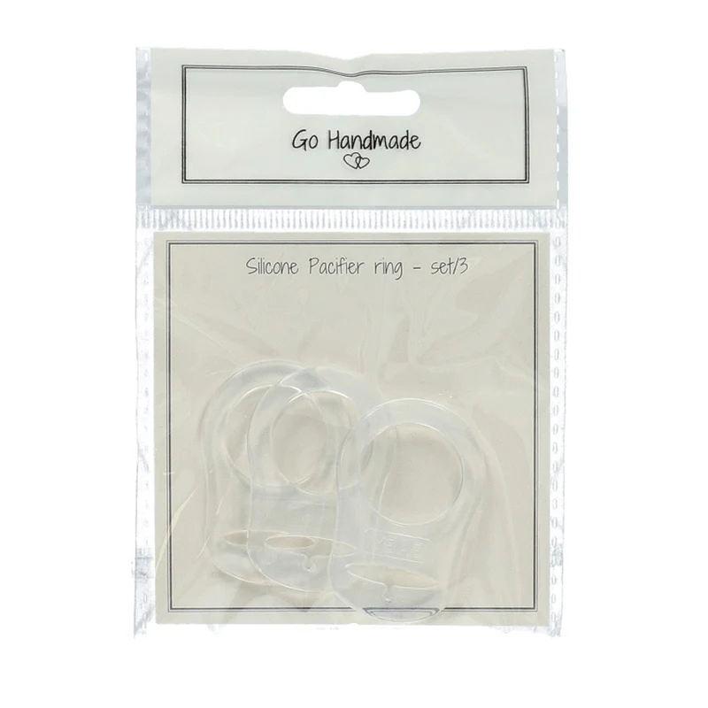 Go Handmade Silikon-Schnullerringe 14, transparent