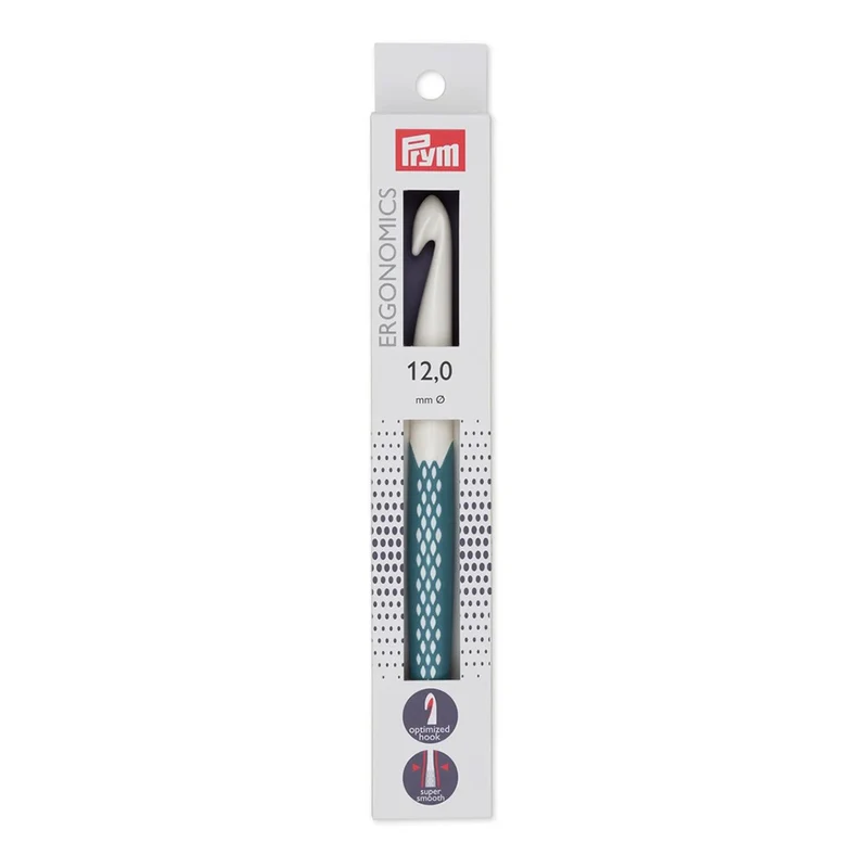 Prym Häkelnadel, ergonomisch, 18 cm, 12,00 mm, Petrol