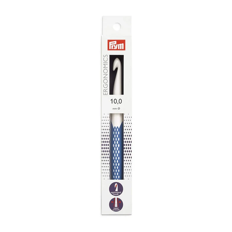 Prym Häkelnadel, ergonomisch, 18 cm, 10,00 mm, Königsblau