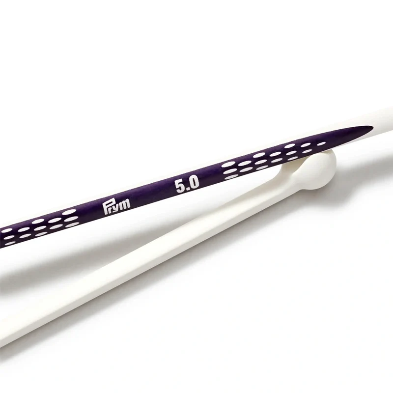Prym Stricknadeln mit Knopf „Ergonomics“, 40 cm, 5,00 mm