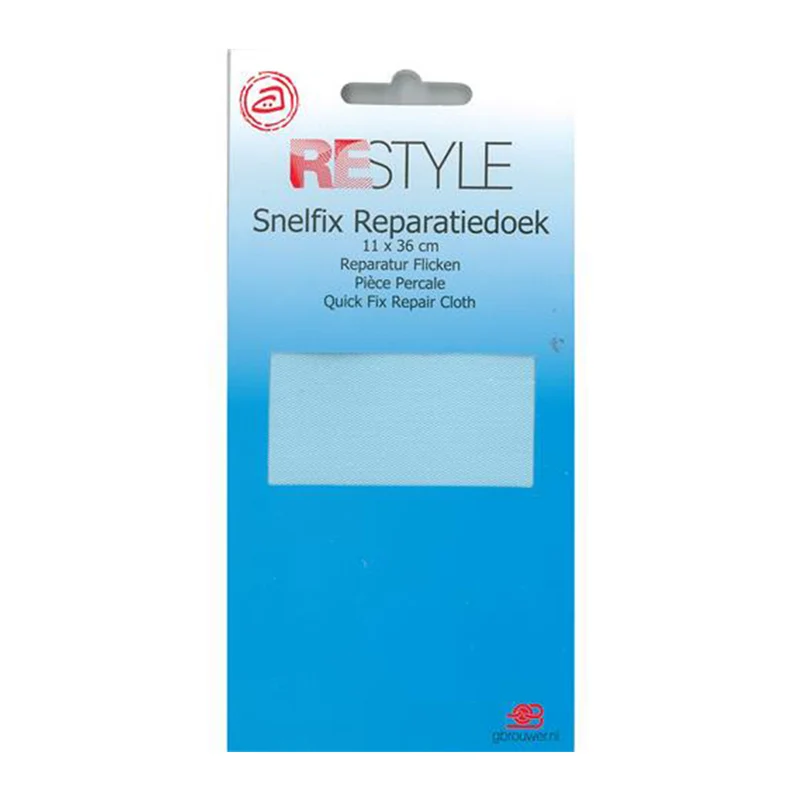 Restyle Snelfix Reparaturtuch 11 cm x 36 cm, zum Aufbügeln, 259 Hellblau