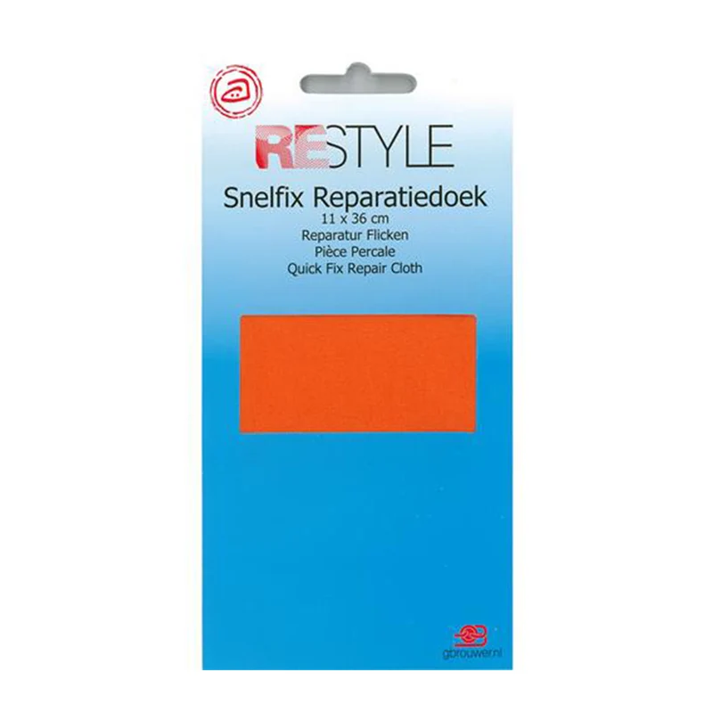 Restyle Snelfix Reparaturtuch 11 cm x 36 cm, zum Aufbügeln, 693, Orange