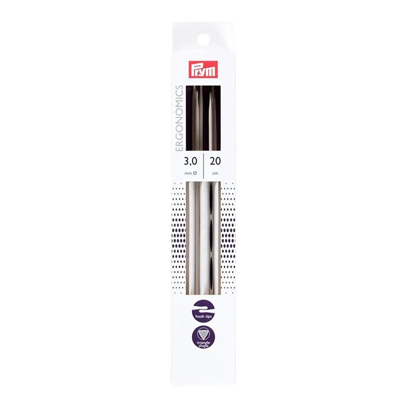 Prym Strumpfstricknadeln, ergonomisch, 20 cm, 3,00 mm