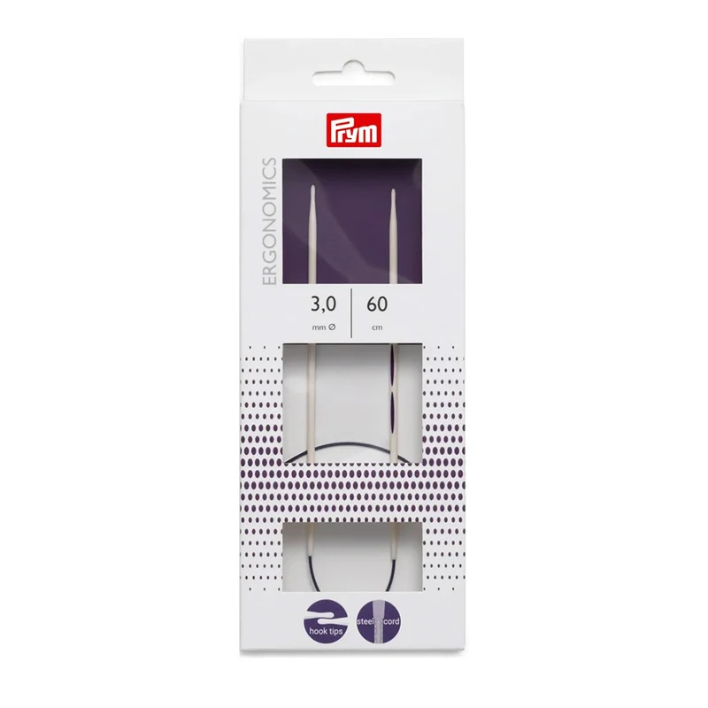 Prym Rundstricknadel, ergonomisch, 60 cm, 3,00 mm