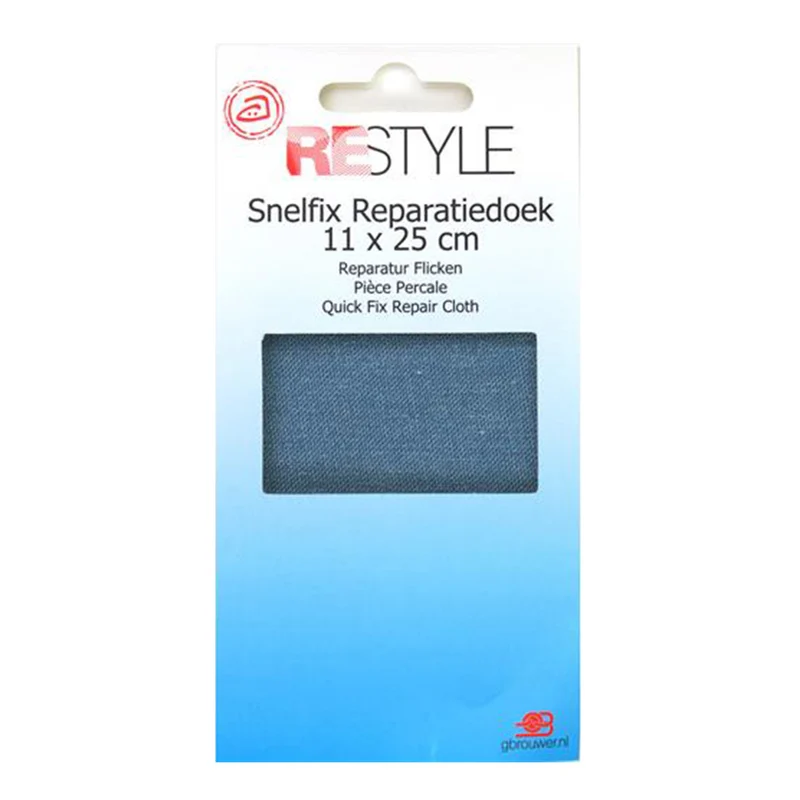 Restyle Snelfix Reparaturflicken für Jeans 11 cm x 36 cm, zum Aufbügeln, 235 Hellblau