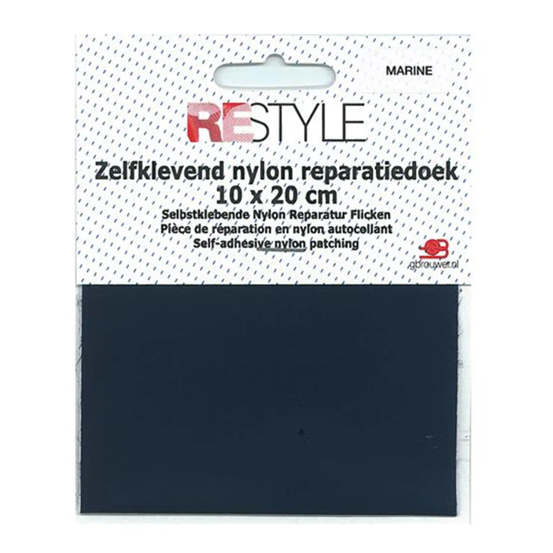 Restyle-Reparaturflicken aus Nylon, 10 cm x 20 cm, selbstklebend, 210 Denim, Blau