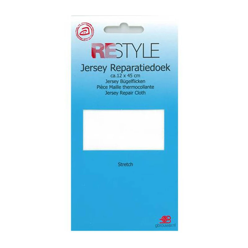 Restyle Jersey-Reparaturtuch 12 cm x 45 cm 009 Weiß