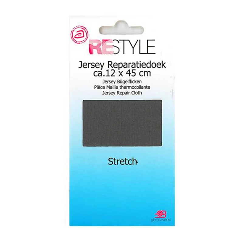 Restyle Jersey-Flicken 12 cm x 45 cm 002 Grau