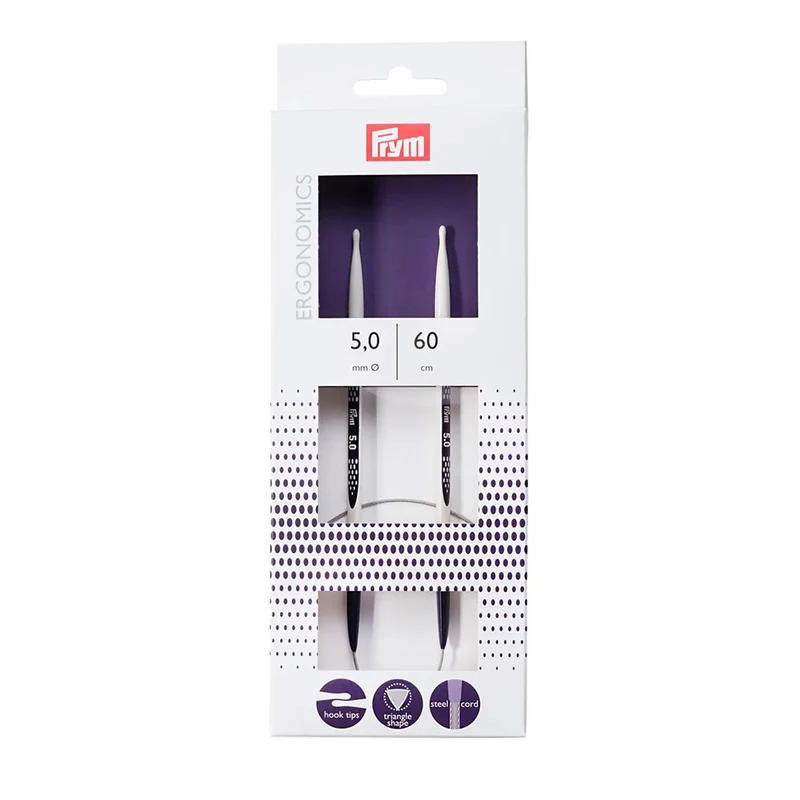 Prym Rundstricknadel, ergonomisch, 60 cm, 5,00 mm