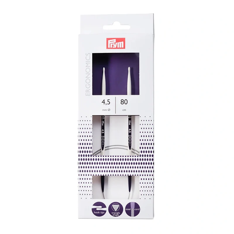 Prym Rundstricknadel, ergonomisch, 80 cm, 4,50 mm