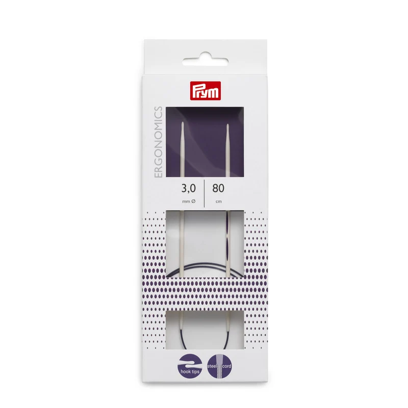 Prym Rundstricknadel, ergonomisch, 80 cm, 8,00 mm
