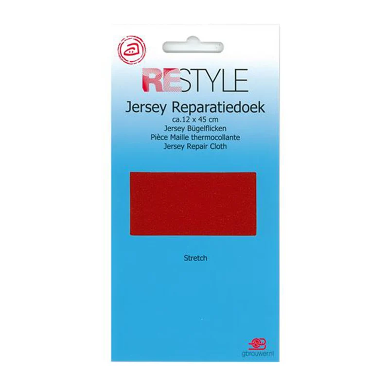 Restyle Jersey-Flickstück 12 cm x 45 cm 722 Rot