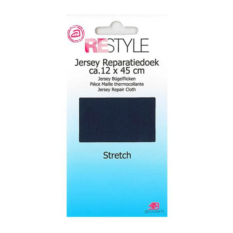 Restyle Jersey-Reparaturstoff 12 cm x 45 cm 210 Marine